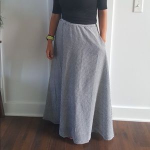 Gingham stretch Maxi skirt